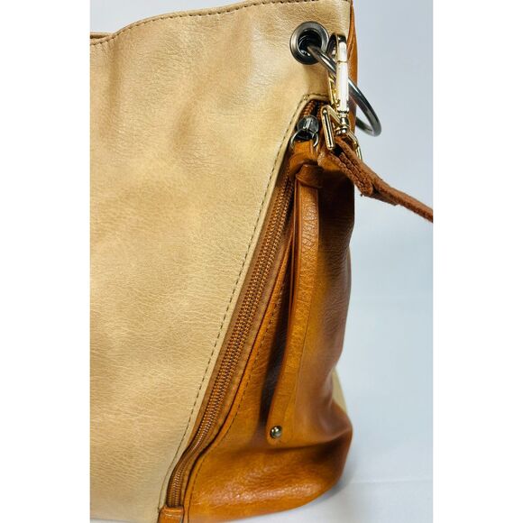 Montana West Conceal Two Tone Brown Vegan Leather Shoulder Crossbody Bag - Picture 6 of 10